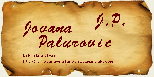 Jovana Palurović vizit kartica
